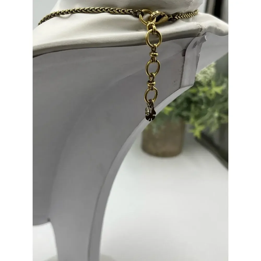 LUCKY BRAND Necklace Chunky Semi‎ Precious Jasper Crystal Accents Gold Tone